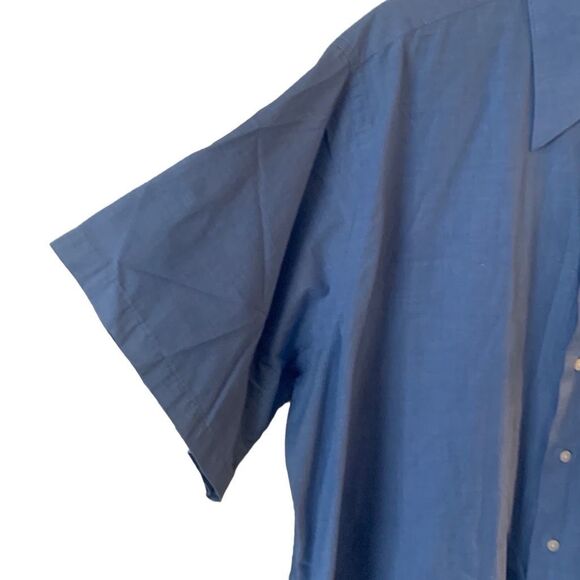 Pre Owned Men’s Arrow Short Sleeve Button Up Shirt Sz 18.5” Big Casual Comfort - Picture 9 of 11